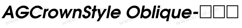AGCrownStyle Oblique字体转换